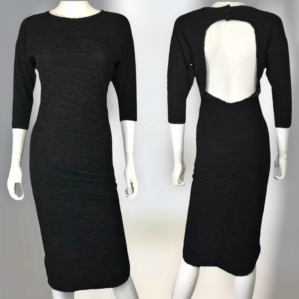 Elegant Black Long Sleeve Dress